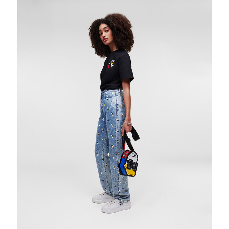 DŽÍNY KARL LAGERFELD KLXDISNEY PRINTED DENIM PANTS