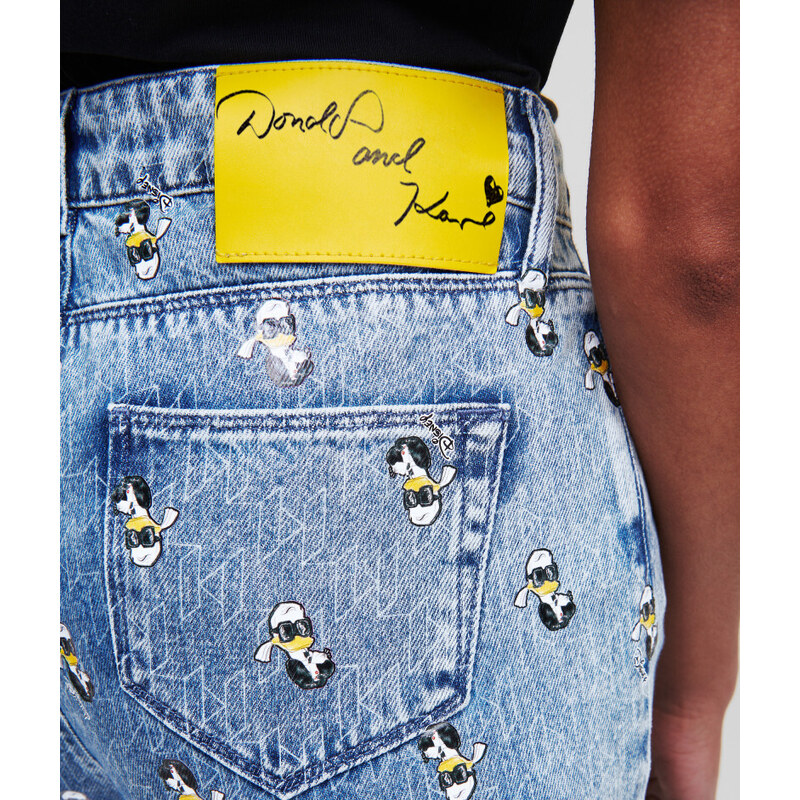 DŽÍNY KARL LAGERFELD KLXDISNEY PRINTED DENIM PANTS