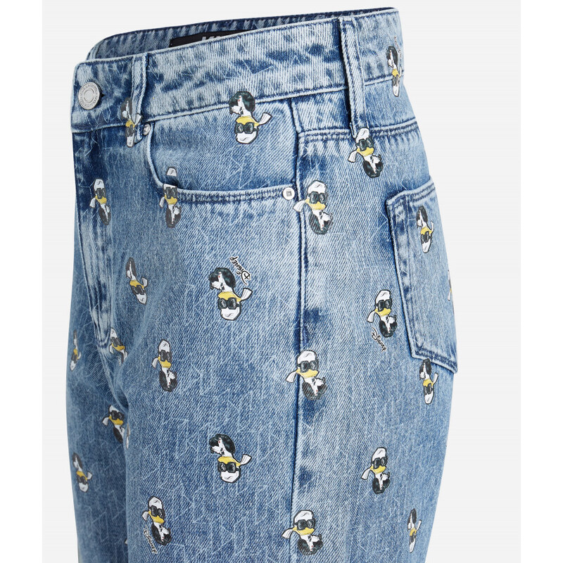 DŽÍNY KARL LAGERFELD KLXDISNEY PRINTED DENIM PANTS