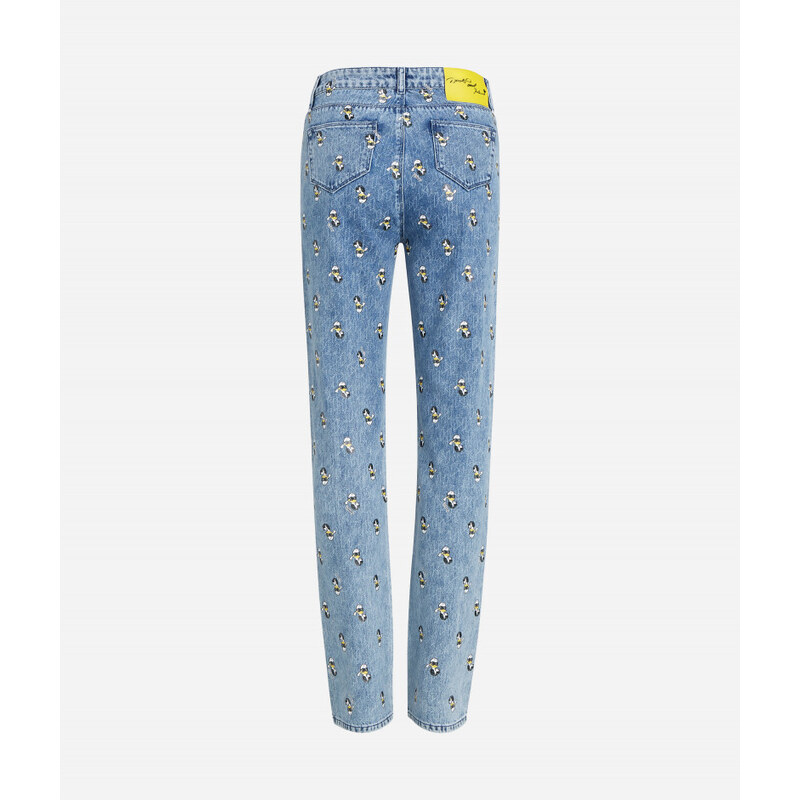 DŽÍNY KARL LAGERFELD KLXDISNEY PRINTED DENIM PANTS