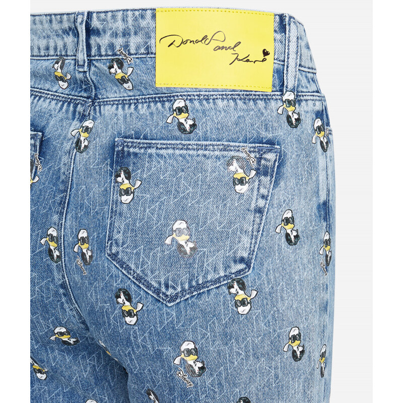 DŽÍNY KARL LAGERFELD KLXDISNEY PRINTED DENIM PANTS