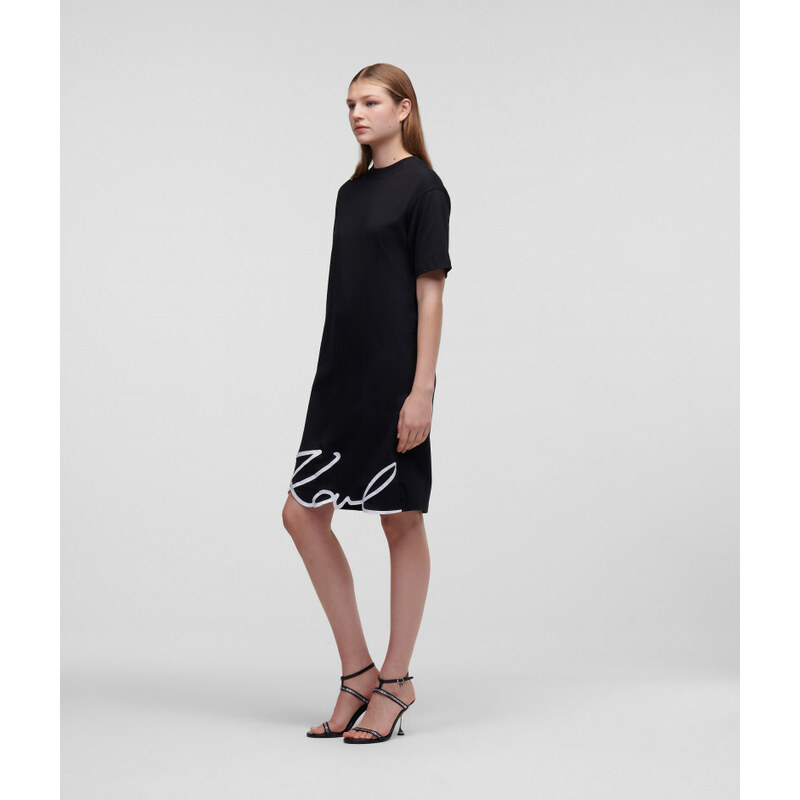 ŠATY KARL LAGERFELD KARL SIGNATURE HEM DRESS