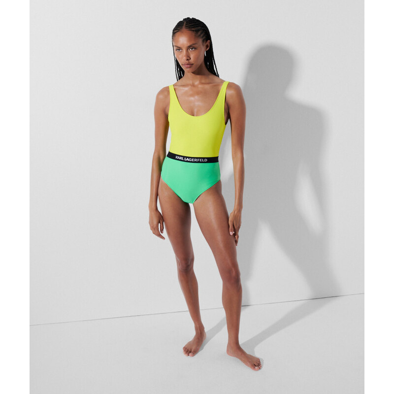 PLAVKY KARL LAGERFELD COLOUR BLOCK SWIMSUIT