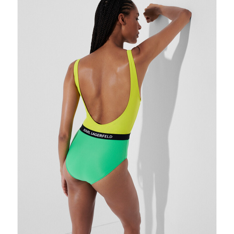 PLAVKY KARL LAGERFELD COLOUR BLOCK SWIMSUIT