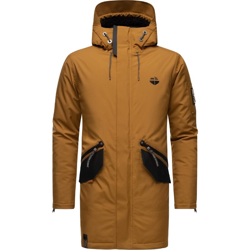 STONE HARBOUR Zimní parka Ragaan karamelová / černá