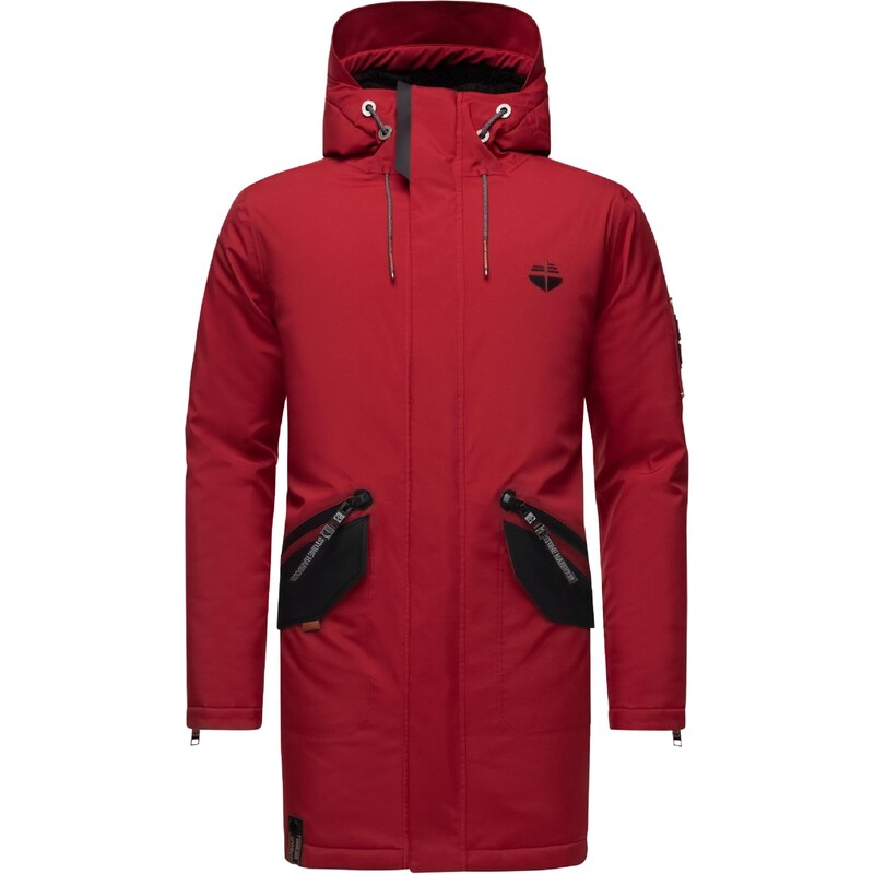 STONE HARBOUR Zimní parka Ragaan červená / černá