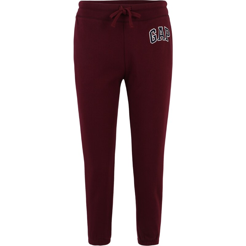 Gap Petite Kalhoty HERITAGE vínově červená / černá / bílá