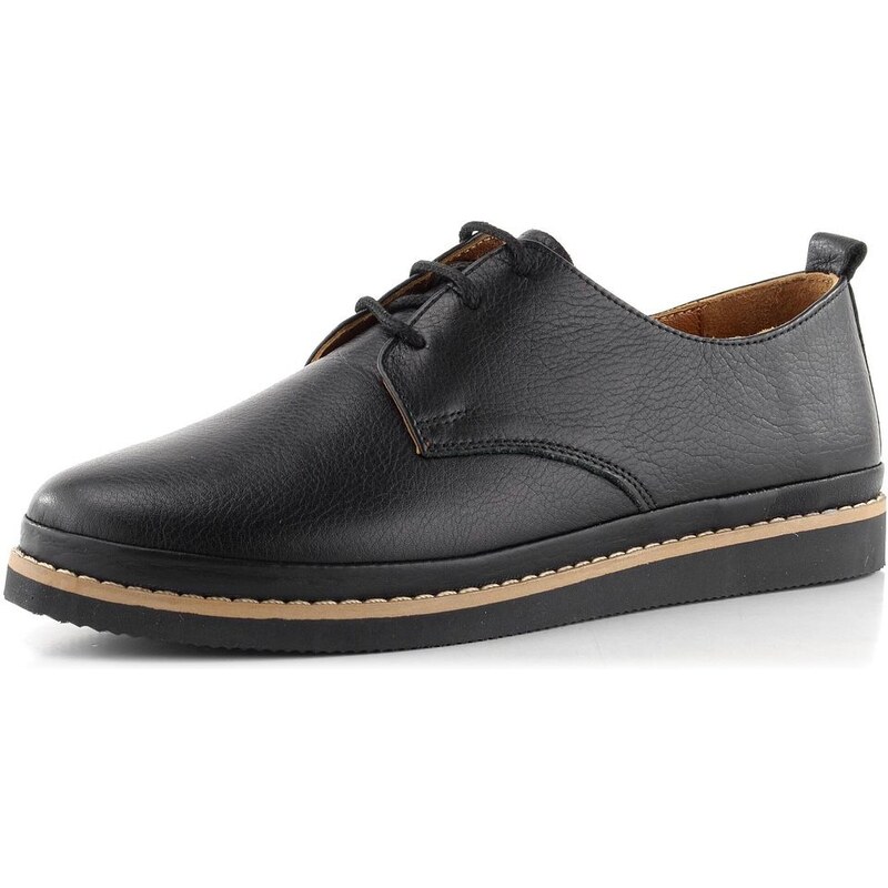Looke hladké polobotky Leona dark black L0687_24 107637485
