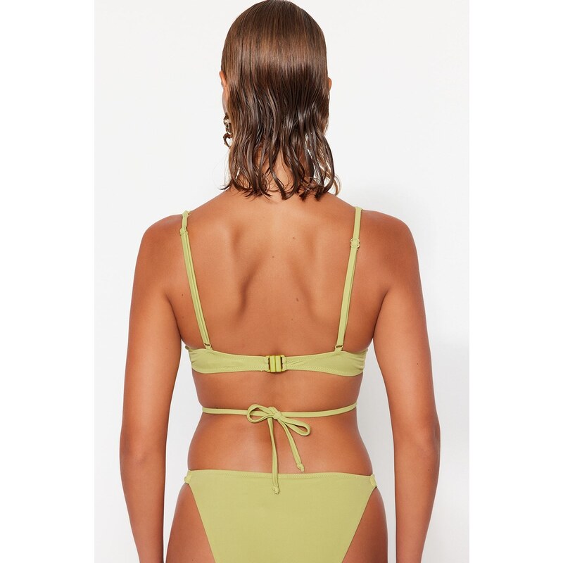 Trendyol Green Triangle Příslušenství Bikiny Top