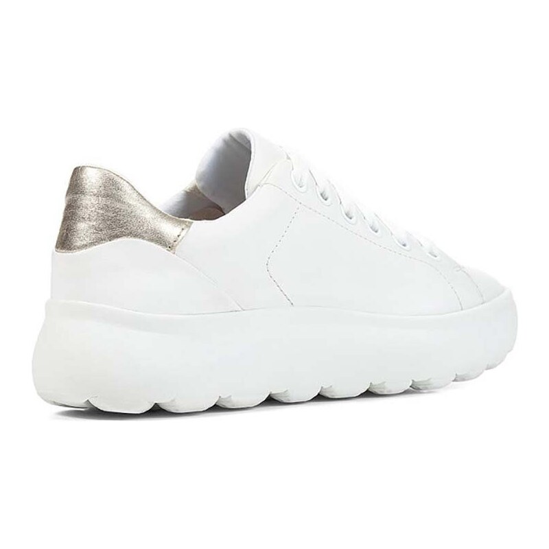 Kožené sneakers boty Geox Spherica Ec 4.1 bílá barva, D35TCB 085Y2 C0232