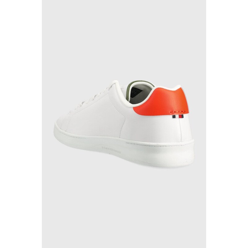 Kožené sneakers boty Tommy Hilfiger COURT SNEAKER LEATHER CUP bílá barva