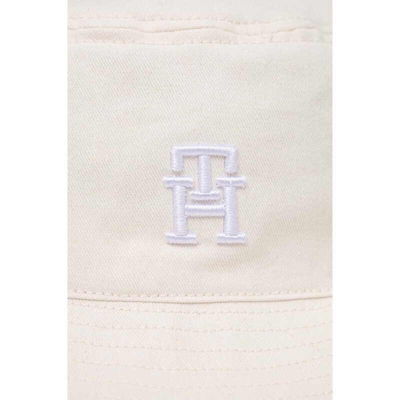 Bavlněná čepice Tommy Hilfiger bílá barva