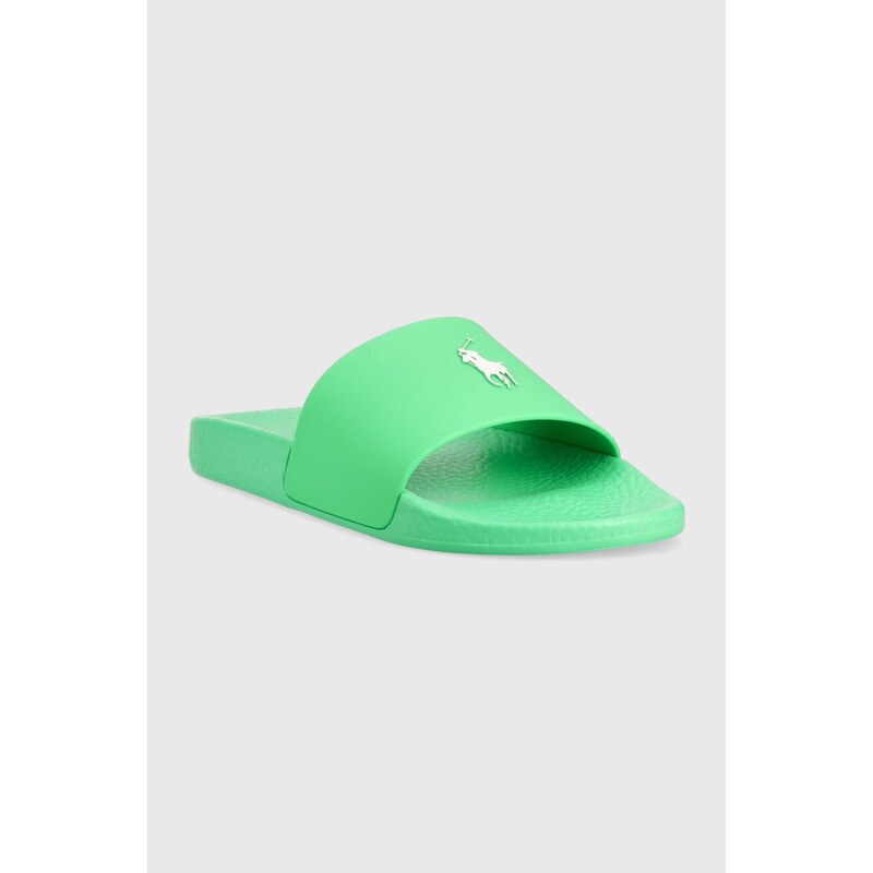Pantofle Polo Ralph Lauren Polo Slide pánské, zelená barva, 809892945001