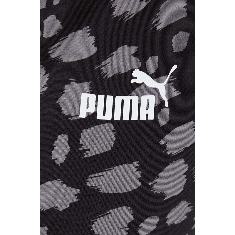 Legíny Puma dámské, černá barva, vzorované