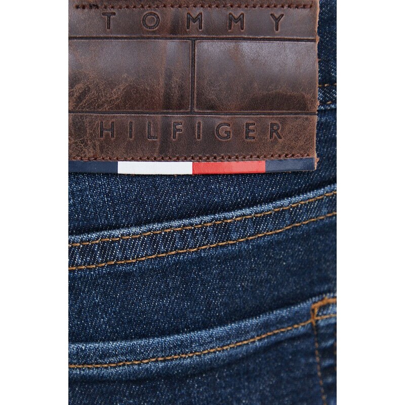 Džínové šortky Tommy Hilfiger pánské, tmavomodrá barva