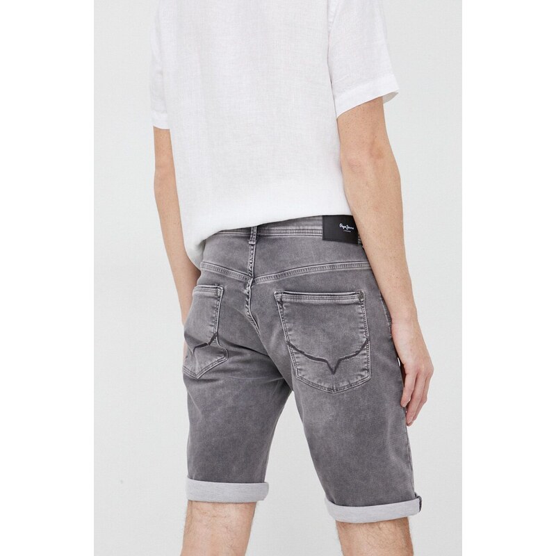 Džínové šortky Pepe Jeans Jack pánské, šedá barva