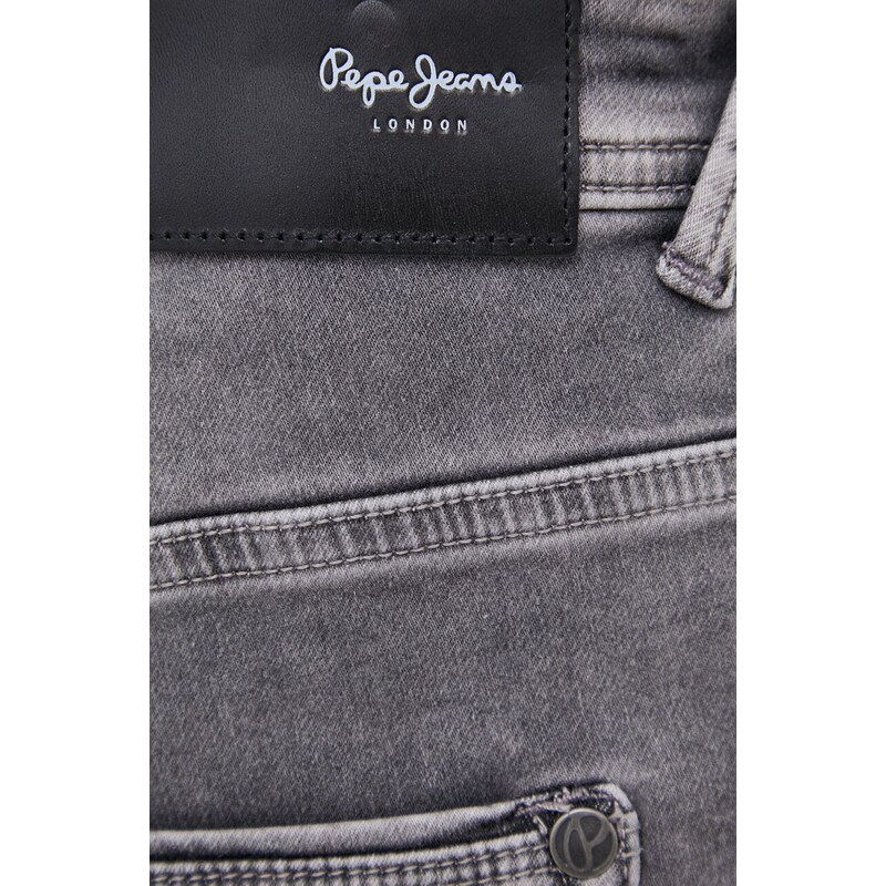Džínové šortky Pepe Jeans Jack pánské, šedá barva