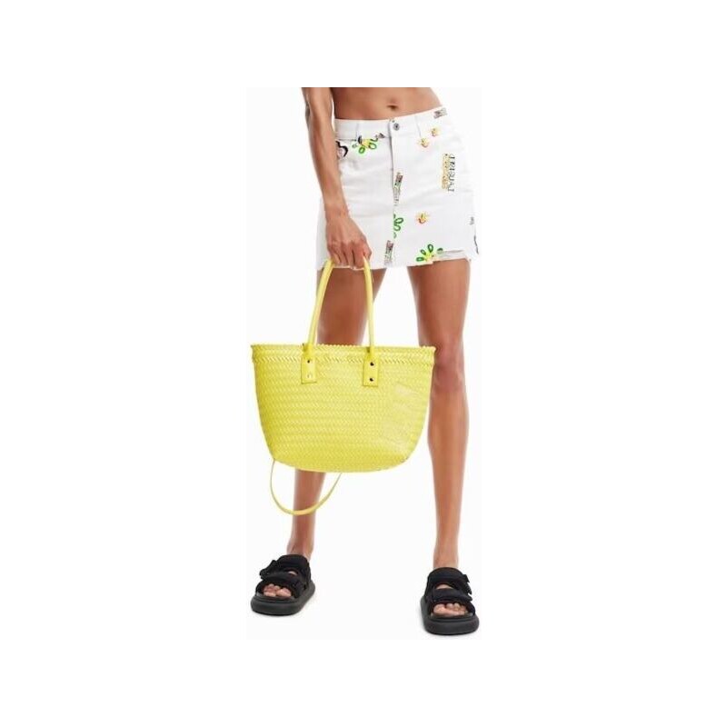 Dámská kabelka DESIGUAL BASKET BRAIDED ZAIRE 8018 YELLOW