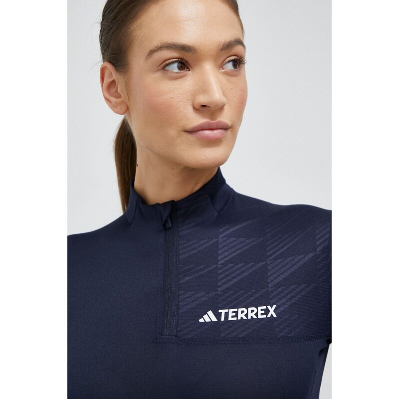 Sportovní mikina adidas TERREX Multi tmavomodrá barva