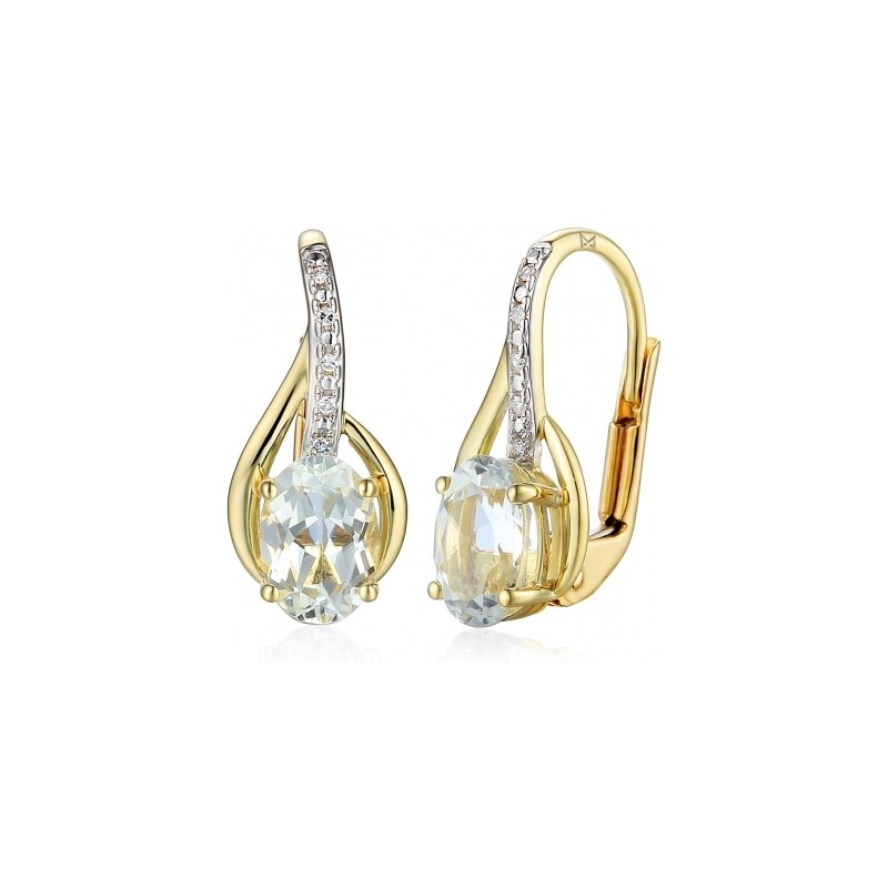 Gems, Diamantové náušnice Monroe, kombinované zlato s brilianty a 115487094
