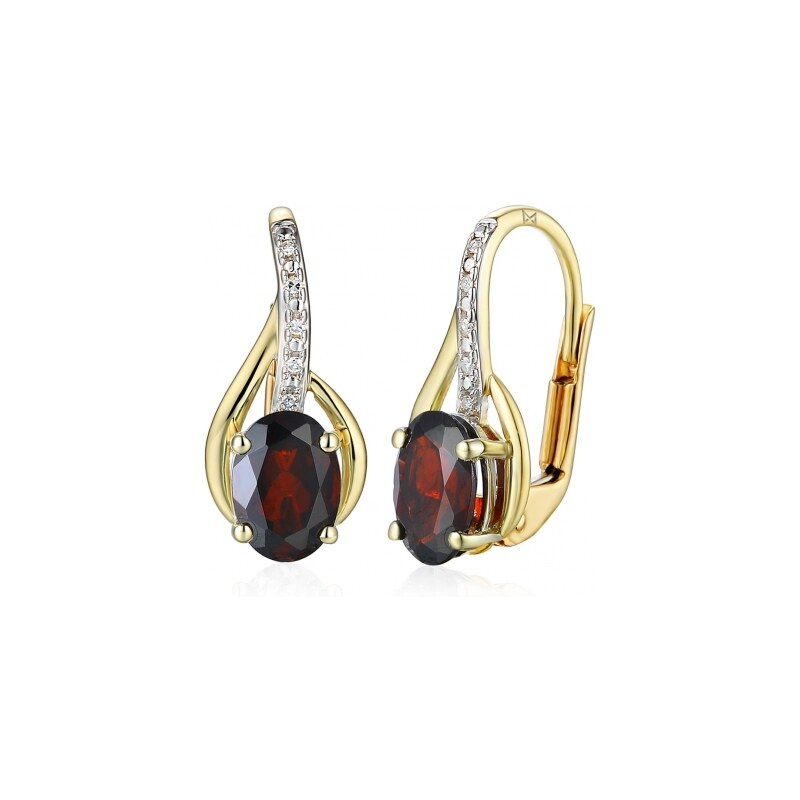 Couple Gems, Diamantové náušnice Monroe, kombinované zlato s brilianty 108498027
