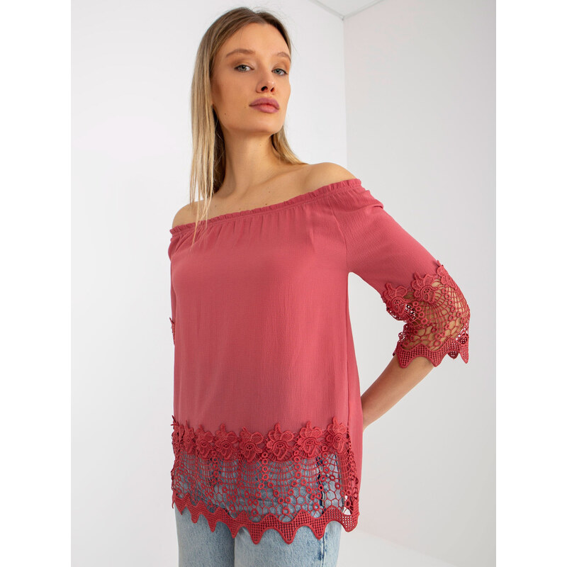 Dámská halenka LK BZ model 18309922 tmavě růžová - FPrice