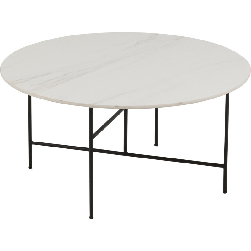 Bílý porcelánový konferenční stolek J-line Malak 80 cm