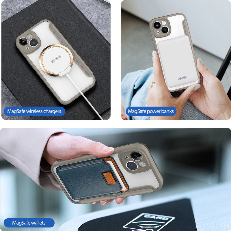 Ochranné pouzdro pro iPhone 14 - DuxDucis, SkinX Pro with MagSafe Beige