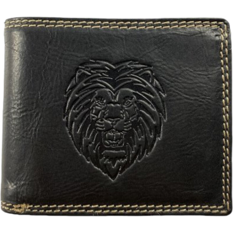 Tillberg Kožená peněženka se lvem černá 2429