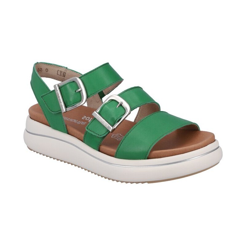 Dámské letní pantofle ve výrazné barvě Remonte D0L50-52 zelená
