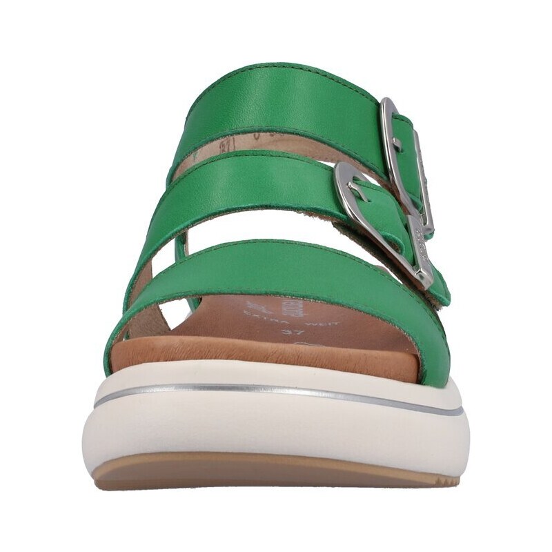 Dámské letní pantofle ve výrazné barvě Remonte D0L50-52 zelená