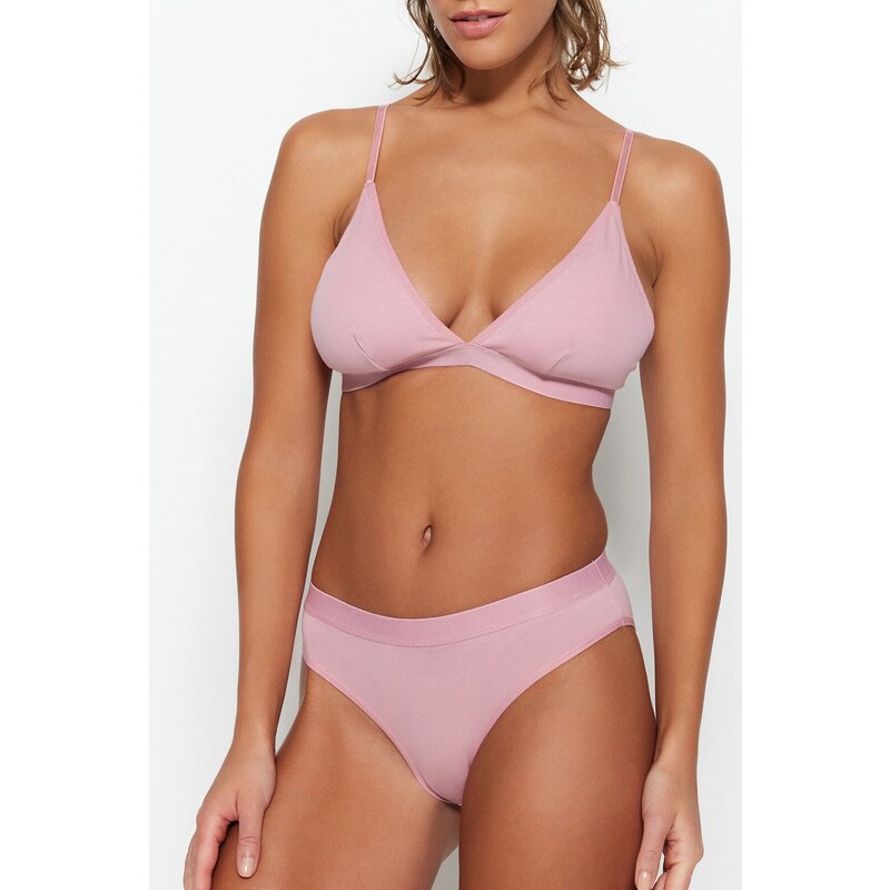 Trendyol Pink Cotton Wireless Underwear Set