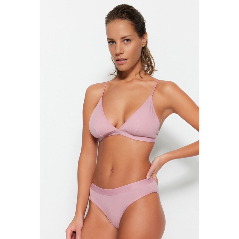 Trendyol Pink Cotton Wireless Underwear Set