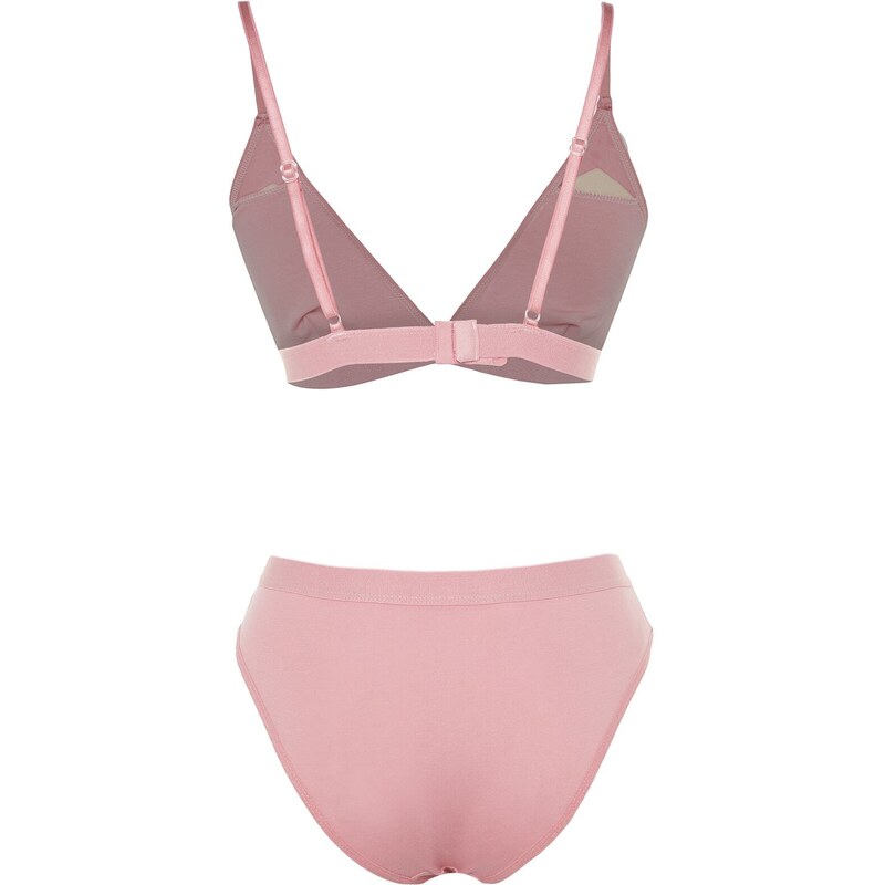 Trendyol Pink Cotton Wireless Underwear Set