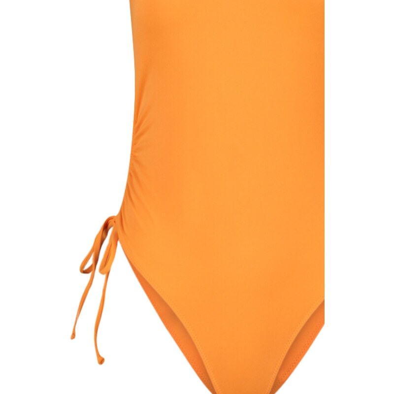 Trendyol Oranžové Dekolt na jedno rameno Regular Leg Plavky