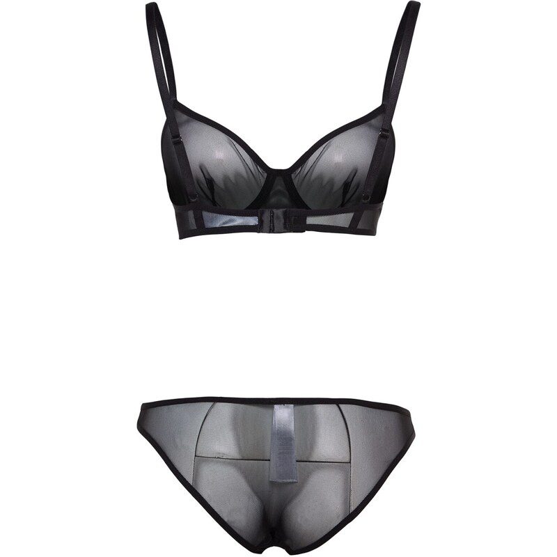 Sada spodního prádla Trendyol Black Tulle Coverless s kosticemi