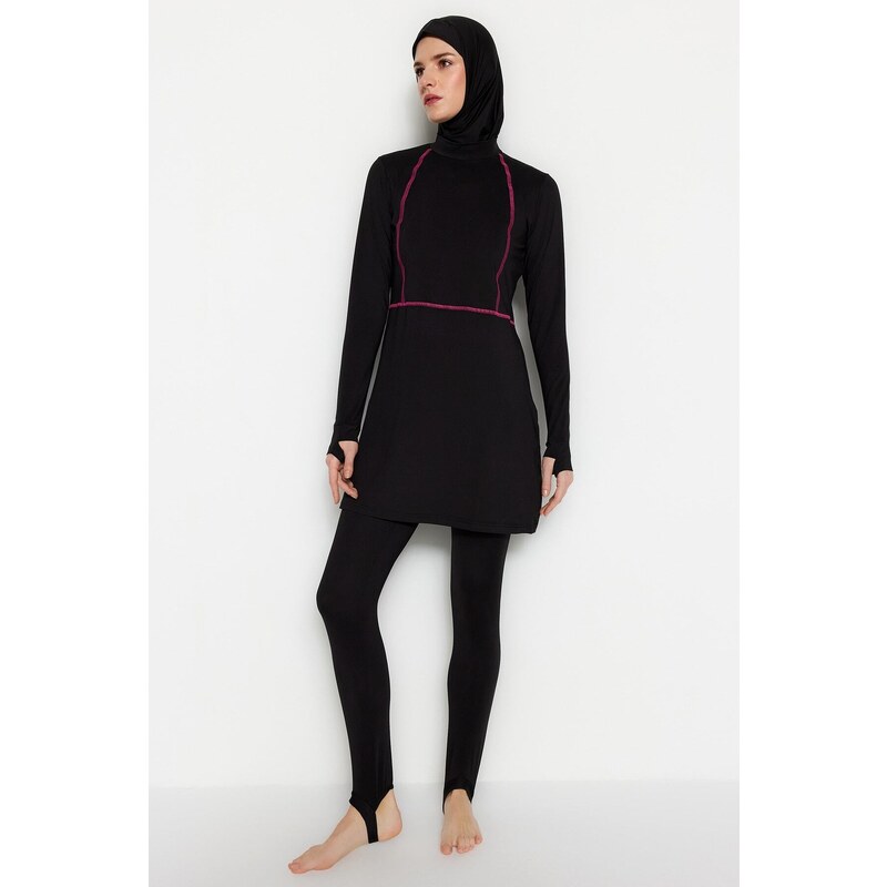 Trendyol Black Footband Fully Covered Knitted Lycra 4-Piece