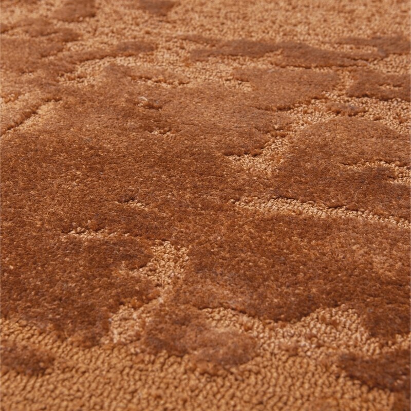 Hoorns Kaštanově hnědý sametový koberec Michelle 170 x 240 cm