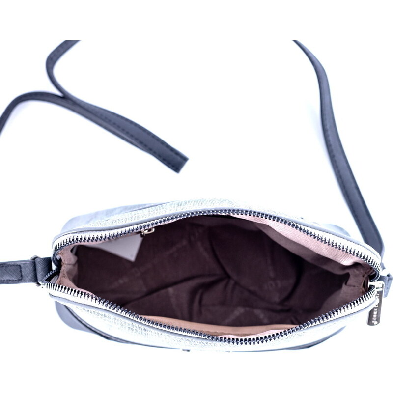 Malá pevná krémově bílá crossbody kabelka David Jones 6751-1