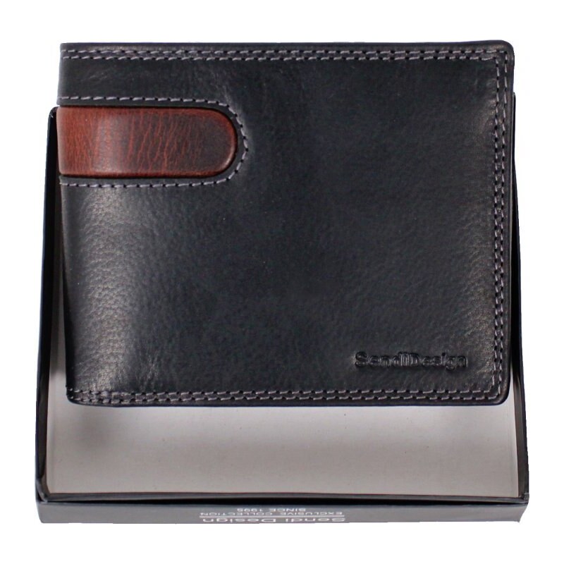 Sendi Design Pánská kožená peněženka D-2666 RFID černá