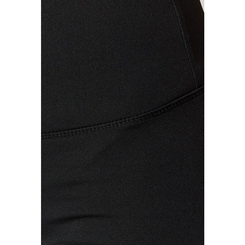 Trendyol Black Recovery Waist Reflexní potisk Detailní Extra Krátké Pletené Sportovní Šortky Legíny