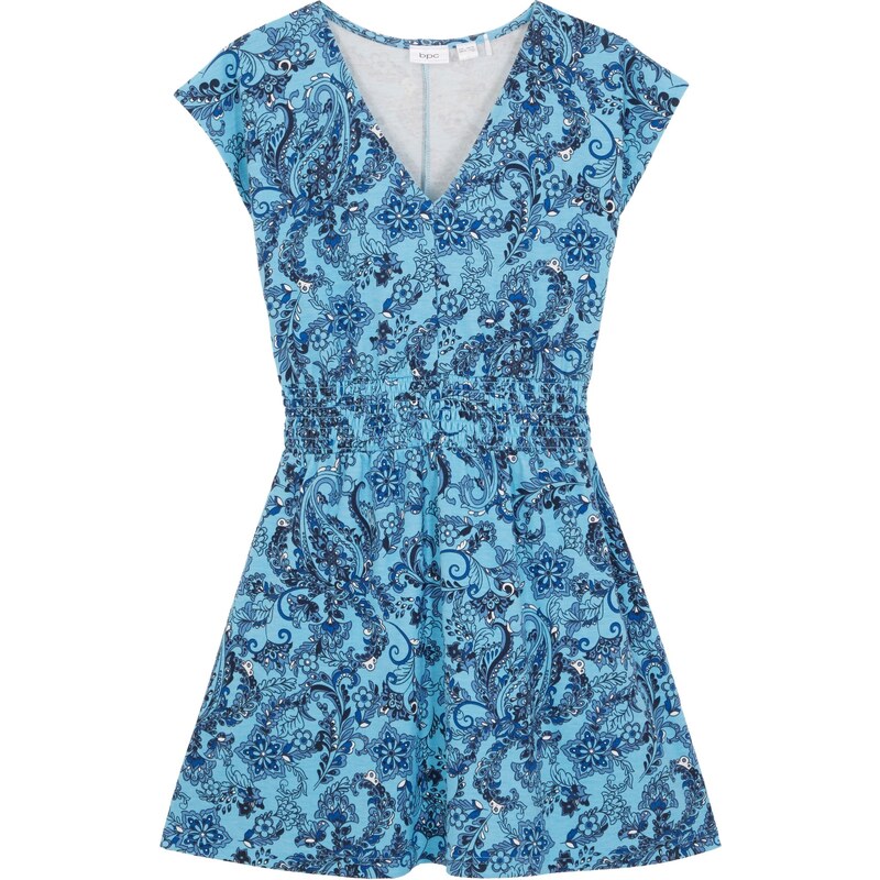 bonprix Dívčí žerzejové šaty Modrá