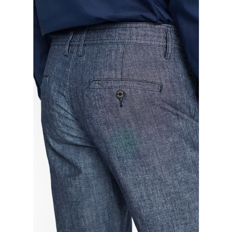 bonprix Chino kalhoty Modrá