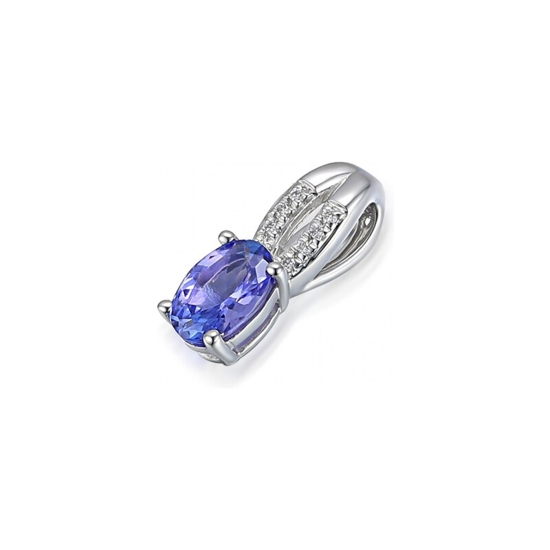 Gems, Diamantový přívěsek Theresa s tanzanitem, bílé zlato, 585-38-2 115368037