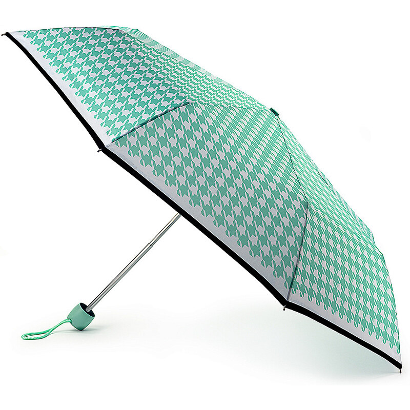 Fulton dámský skládací deštník Minilite 2 MINTY HOUNDSTOOTH L354