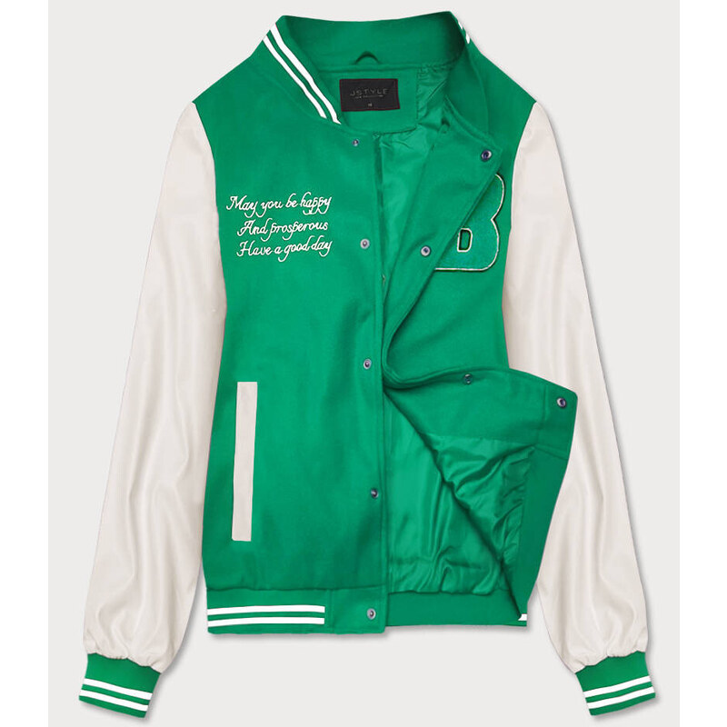 J.STYLE Dámská bunda bomber zelená (16M9067-236) 78764064
