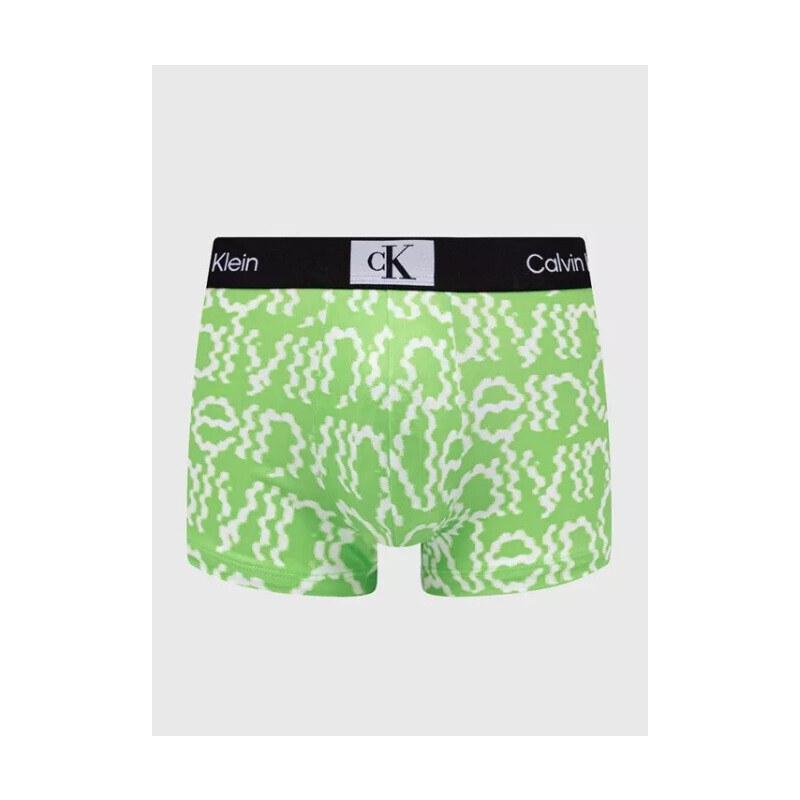 Pánské boxerky NB3406A AC9 bílá/zelená - Calvin Klein