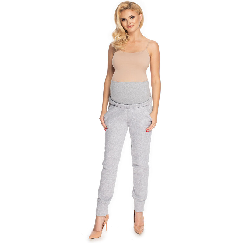 Dámské těhotenské kalhoty 0173 Šedá - PeeKaBoo 78764928
