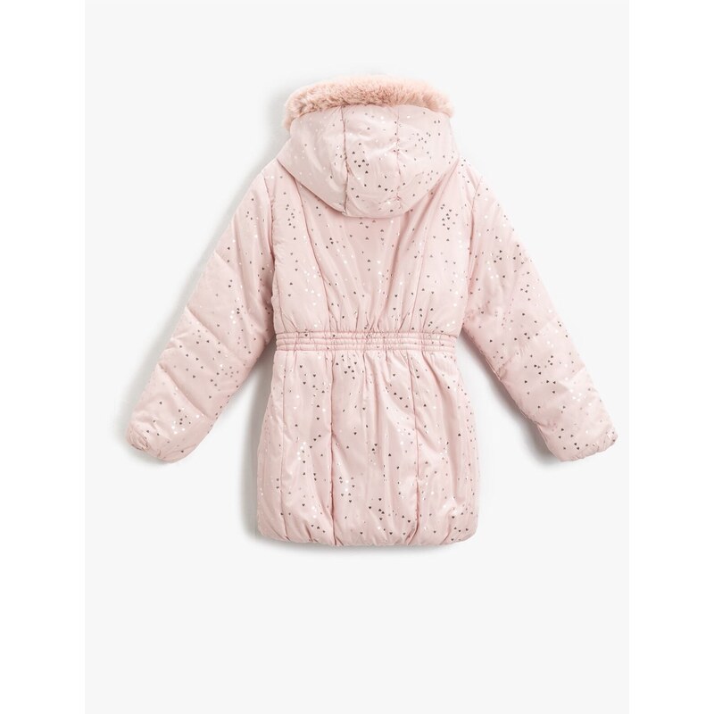 Koton Shimmer Long Down Jacket with Plush Lined.