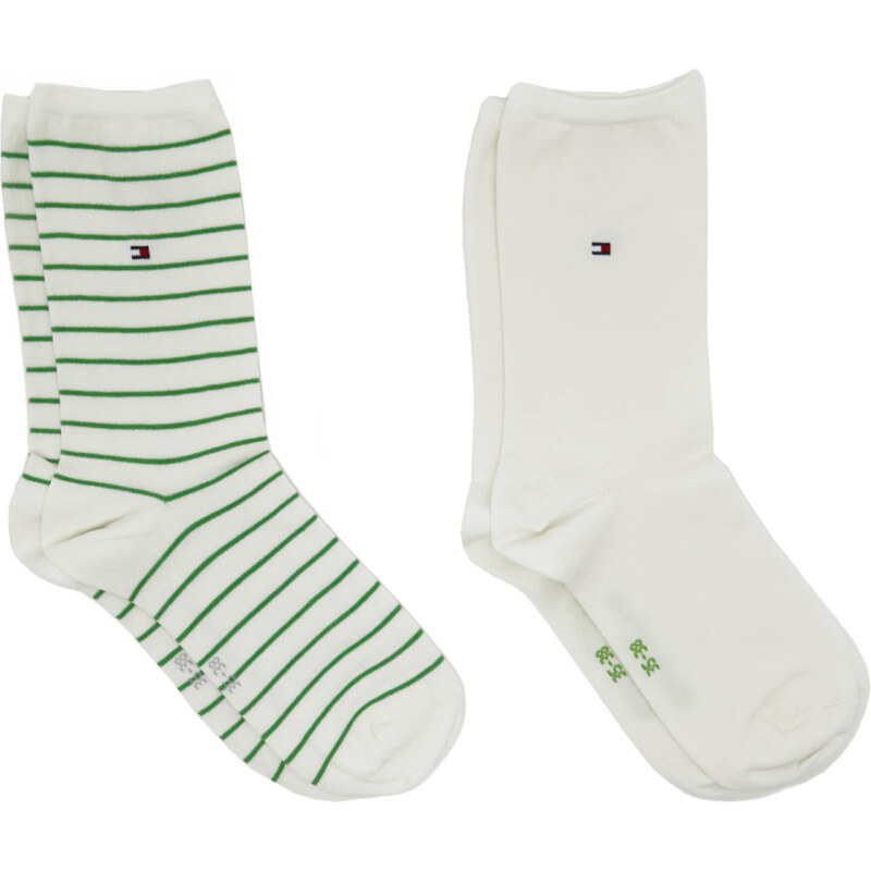 Tommy Hilfiger dámské bílé ponožky 2 pack